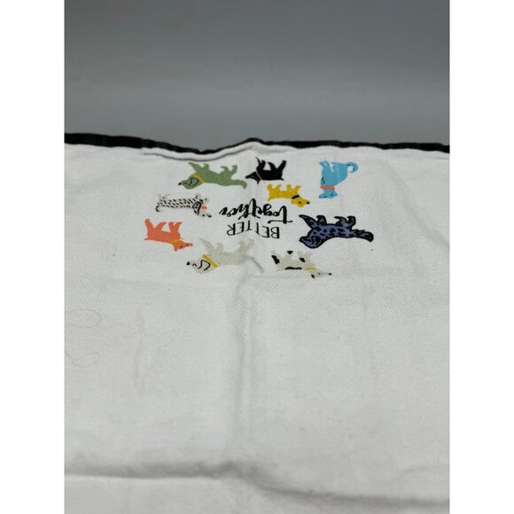 Dog-Themed Cotton Kitchen Towel With "Better Together" Print 23x16" white READ - Picture 5 of 9
